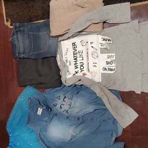 Girl's Assorted Pants, Long Sleeves and Tutu Size 10